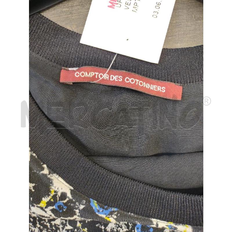 VESTITO DONNA SETA COMPTOIR DES COTONNIERS NER BLU GIALLO  | Mercatino dell'Usato Settimo torinese 2
