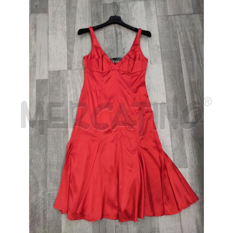 VESTITO DONNA SETA JUST CAVALLI ROSSO LUCENTE | Mercatino dell'Usato Settimo torinese 1