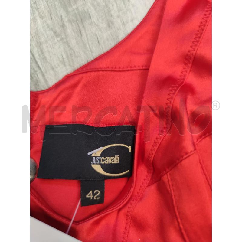 VESTITO DONNA SETA JUST CAVALLI ROSSO LUCENTE | Mercatino dell'Usato Settimo torinese 2