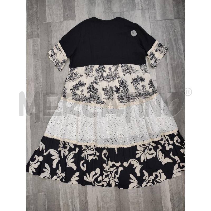 VESTITO DONNA SOPHIA CURVY NERO PANNA SAN GALLO STAMPE | Mercatino dell'Usato Settimo torinese 2