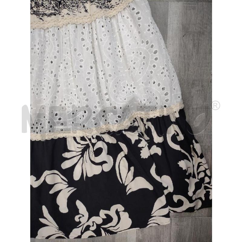 VESTITO DONNA SOPHIA CURVY NERO PANNA SAN GALLO STAMPE | Mercatino dell'Usato Settimo torinese 3