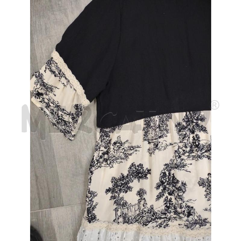 VESTITO DONNA SOPHIA CURVY NERO PANNA SAN GALLO STAMPE | Mercatino dell'Usato Settimo torinese 4