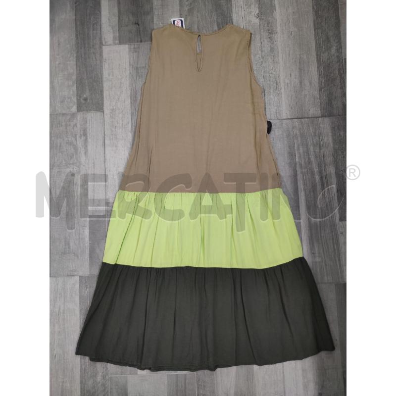 VESTITO DONNA SOTTOMARINO BEIGE LIME VERDONE | Mercatino dell'Usato Settimo torinese 2
