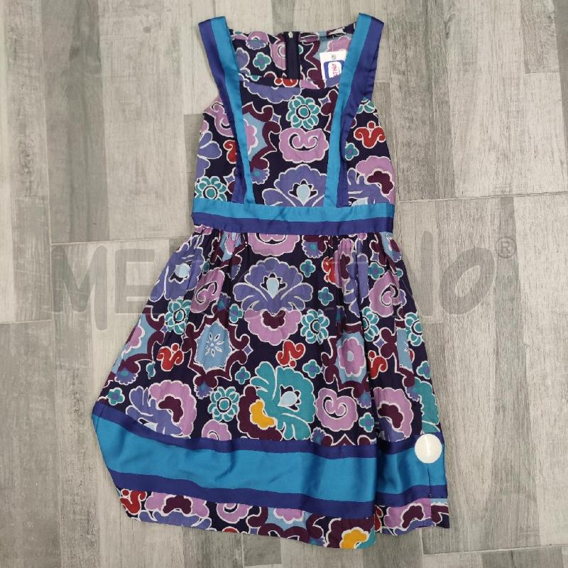 VESTITO DONNA SPORTMAX BLU FIORI LILLA | Mercatino dell'Usato Settimo torinese 1
