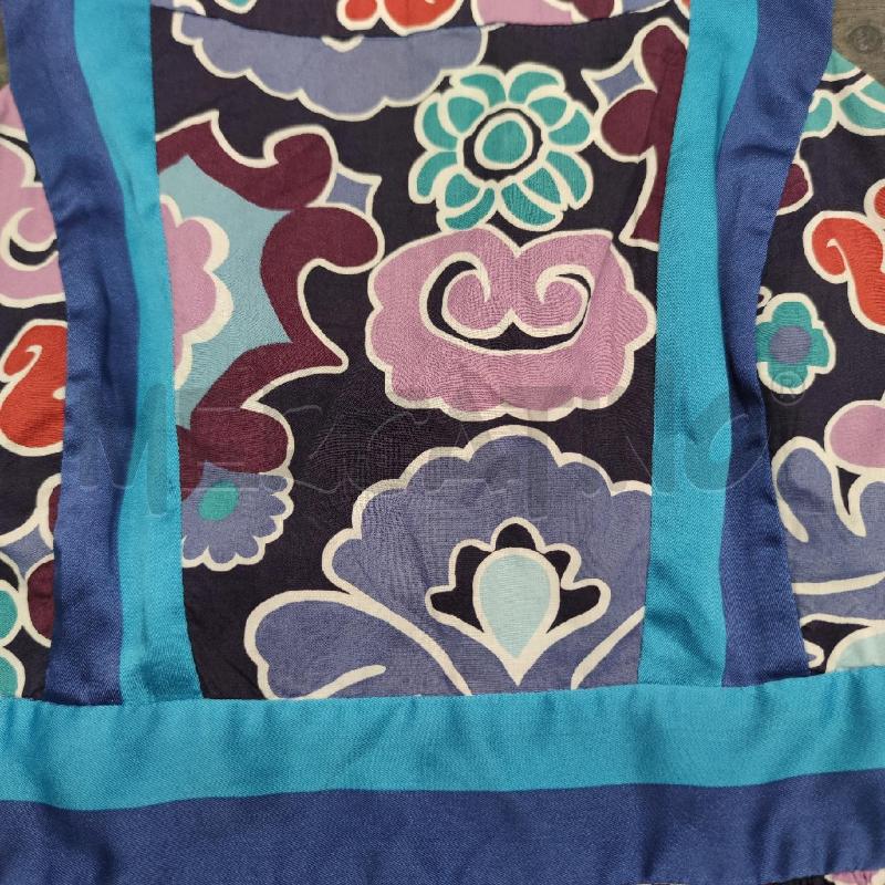 VESTITO DONNA SPORTMAX BLU FIORI LILLA | Mercatino dell'Usato Settimo torinese 3