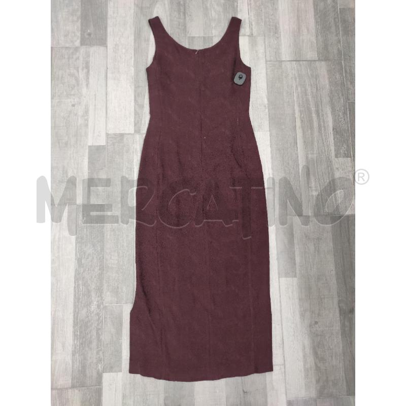VESTITO DONNA SPORTMAX BORGOGNA RICAMI FIORI VISCOSA | Mercatino dell'Usato Settimo torinese 2