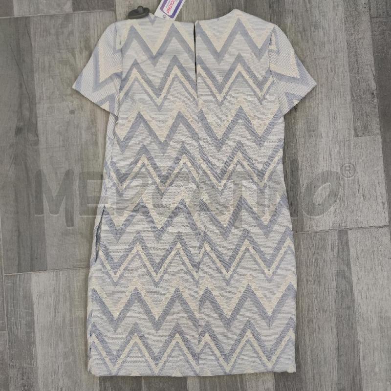 VESTITO DONNA TRUSSARDI JEANS AZZURRINO ZIG ZAG BIANCO  | Mercatino dell'Usato Settimo torinese 2
