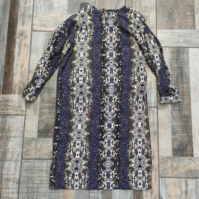 VESTITO DONNA TRUSSARDI JEANS BLU CREMA STAMPA SERPENTE | Mercatino dell'Usato Settimo torinese 1