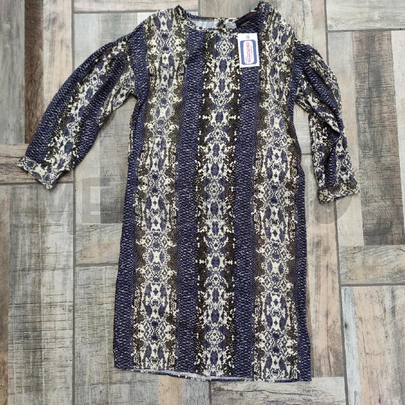 VESTITO DONNA TRUSSARDI JEANS BLU CREMA STAMPA SERPENTE | Mercatino dell'Usato Settimo torinese 2