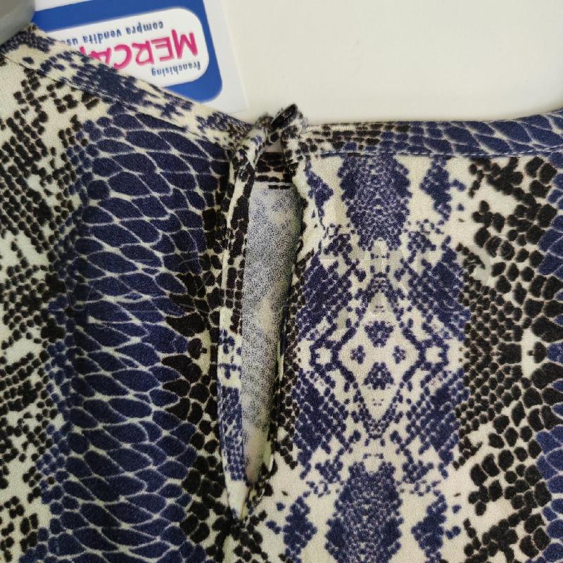 VESTITO DONNA TRUSSARDI JEANS BLU CREMA STAMPA SERPENTE | Mercatino dell'Usato Settimo torinese 4