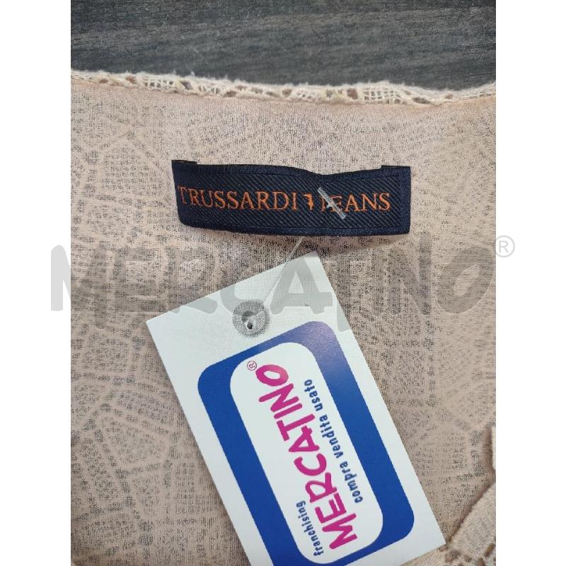 VESTITO DONNA TRUSSARDI JEANS PIZZO ROSA  | Mercatino dell'Usato Settimo torinese 4