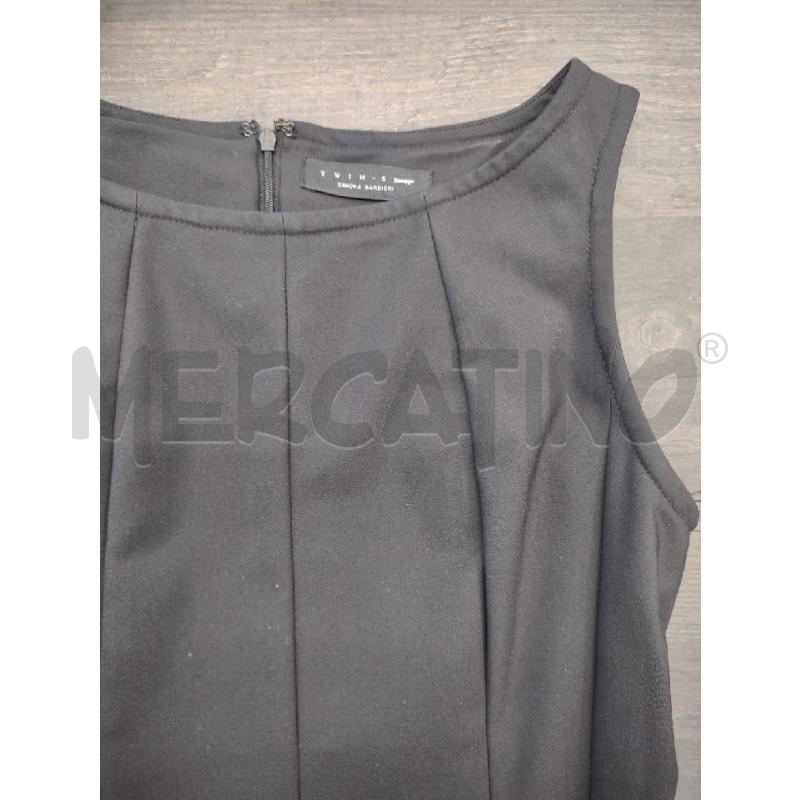 VESTITO DONNA TWINSET NERO STRUTTURATO FONDO PIZZO  | Mercatino dell'Usato Settimo torinese 3