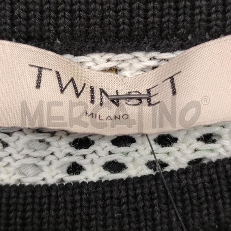 VESTITO DONNA TWINSET TRAFOR NERO ANANAS FOGLIE | Mercatino dell'Usato Settimo torinese 4