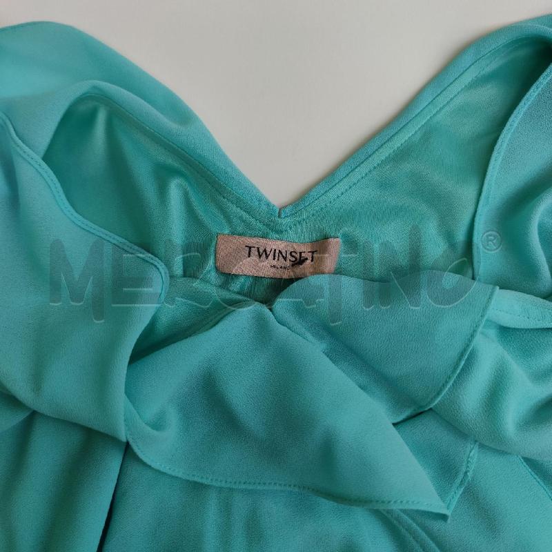 VESTITO DONNA TWINSET TURCHESE  | Mercatino dell'Usato Settimo torinese 4