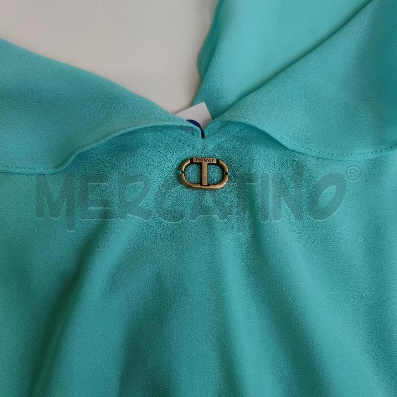 VESTITO DONNA TWINSET TURCHESE  | Mercatino dell'Usato Settimo torinese 5