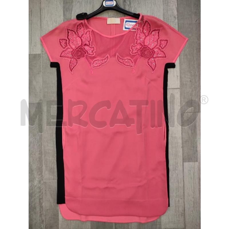 VESTITO DONNA VIA DELLE PERLE SALMONE STRASS RICAMATO | Mercatino dell'Usato Settimo torinese 1