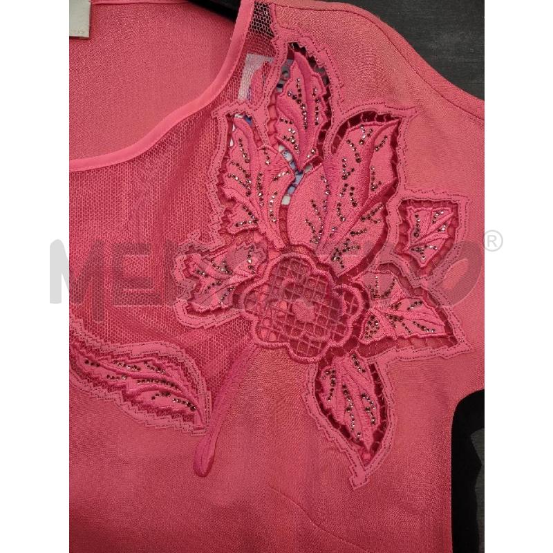 VESTITO DONNA VIA DELLE PERLE SALMONE STRASS RICAMATO | Mercatino dell'Usato Settimo torinese 3