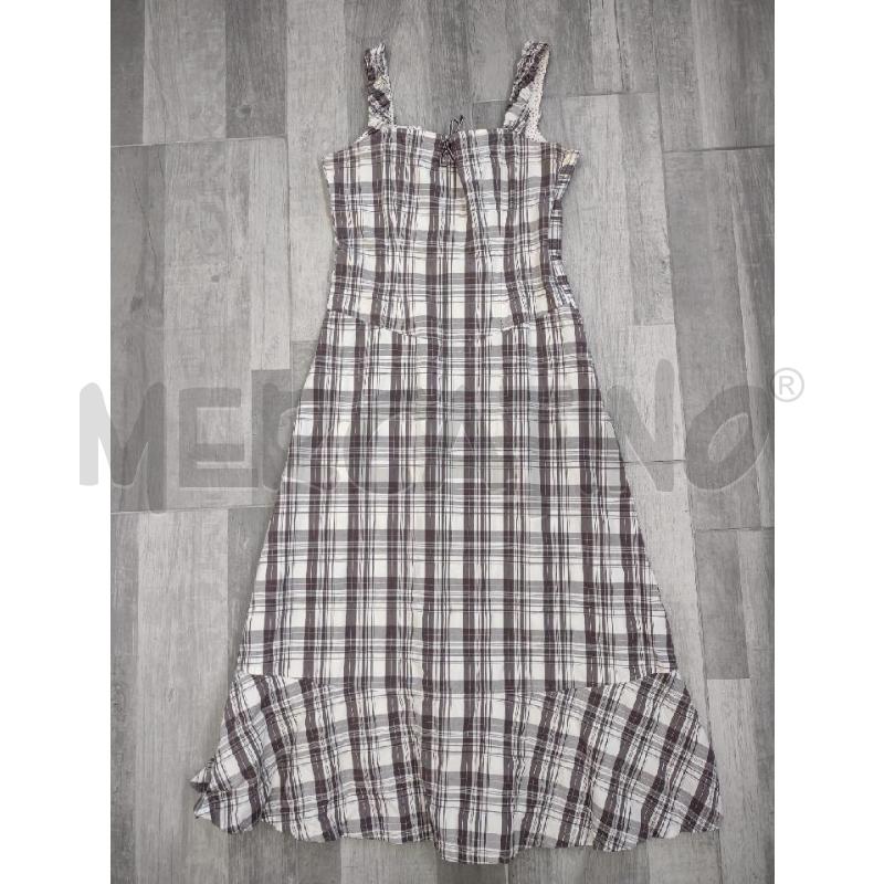 VESTITO DONNA WEEKEND MAXMARA BEIGE QUADRI MARRONI | Mercatino dell'Usato Settimo torinese 1