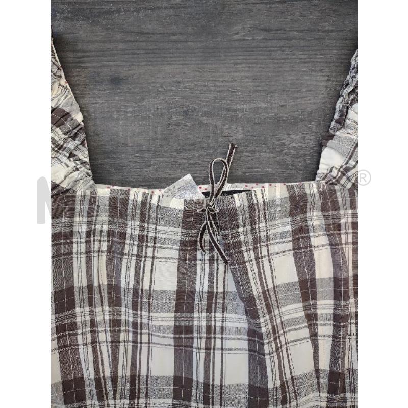 VESTITO DONNA WEEKEND MAXMARA BEIGE QUADRI MARRONI | Mercatino dell'Usato Settimo torinese 3