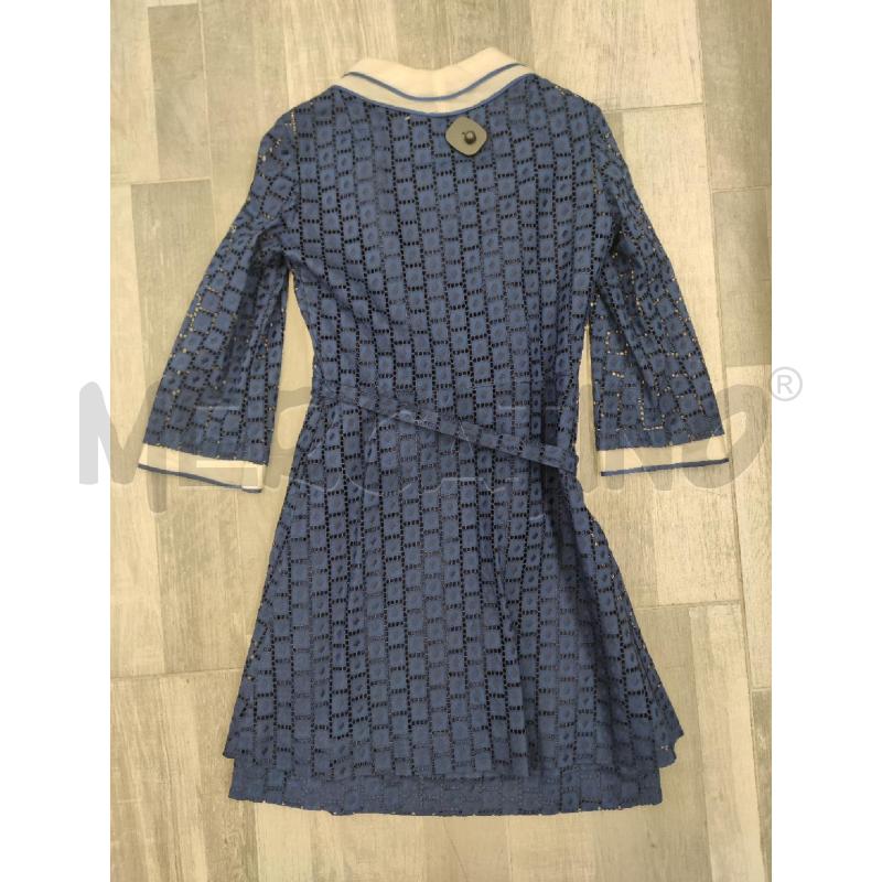 VESTITO DONNA +SOPRABITO BLU SARTORIALE RICAMI COLL BIANCO | Mercatino dell'Usato Settimo torinese 2