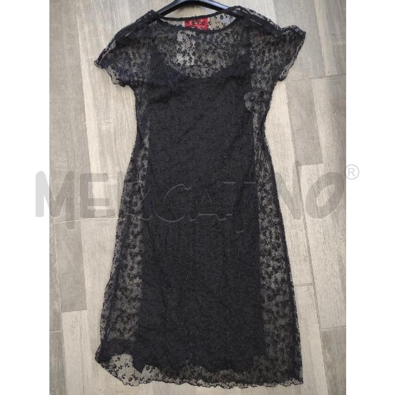 VESTITO LAURA BIAGIOTTI NERO MICRORETE RICAMO FIORI | Mercatino dell'Usato Settimo torinese 2
