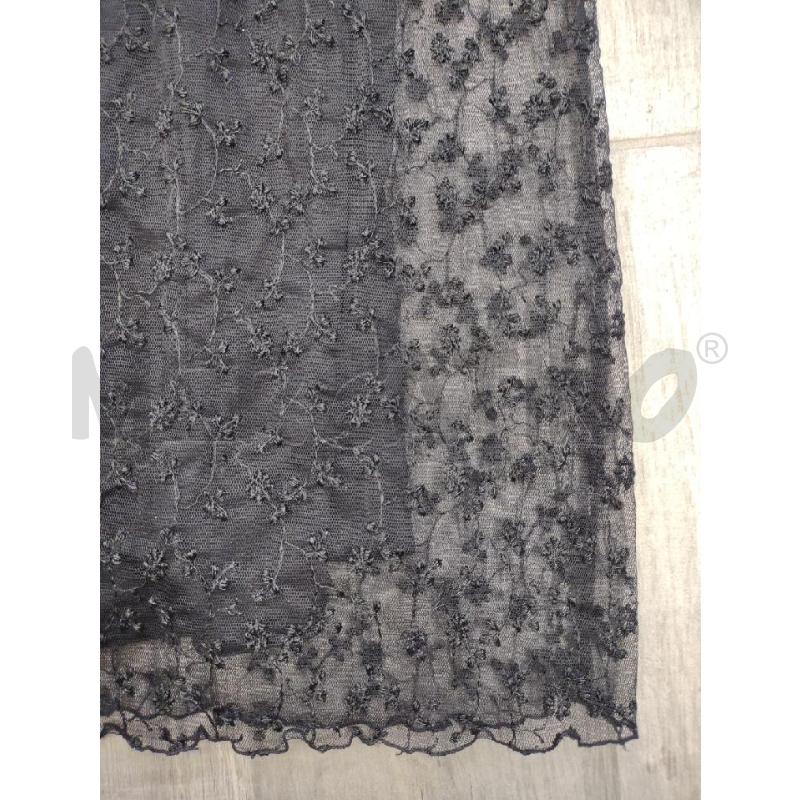 VESTITO LAURA BIAGIOTTI NERO MICRORETE RICAMO FIORI | Mercatino dell'Usato Settimo torinese 3