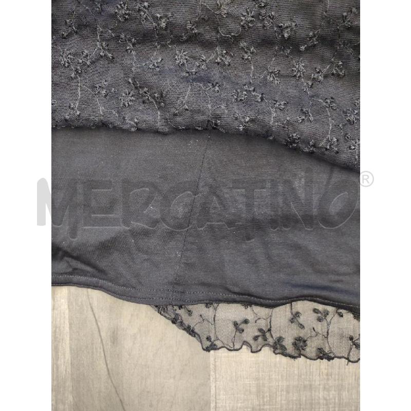 VESTITO LAURA BIAGIOTTI NERO MICRORETE RICAMO FIORI | Mercatino dell'Usato Settimo torinese 4
