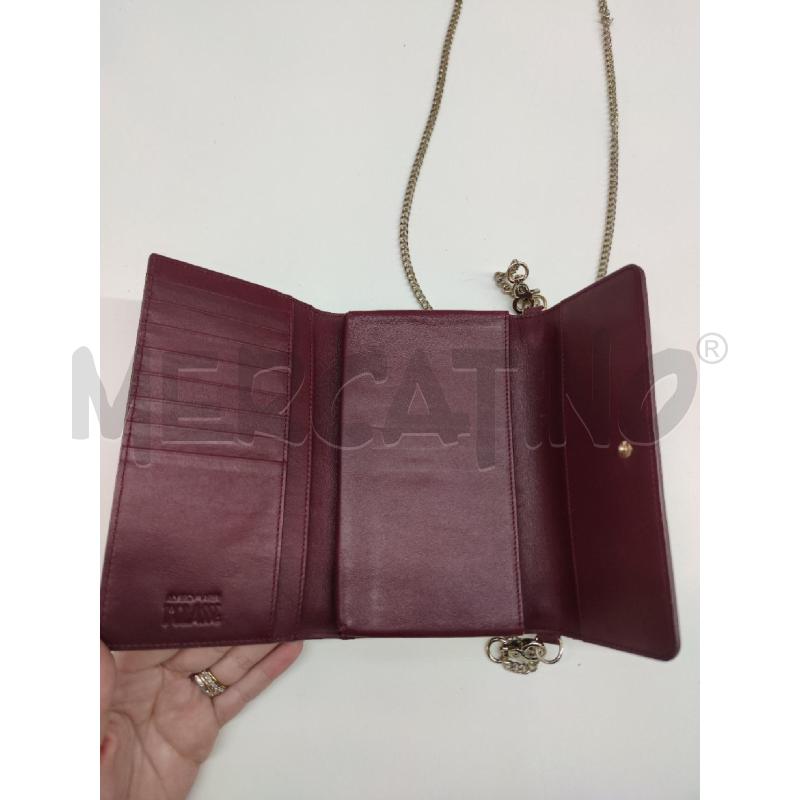 WALLET ON CHAIN PRIMA CLASSE BORDEAUX PELLE | Mercatino dell'Usato Settimo torinese 3