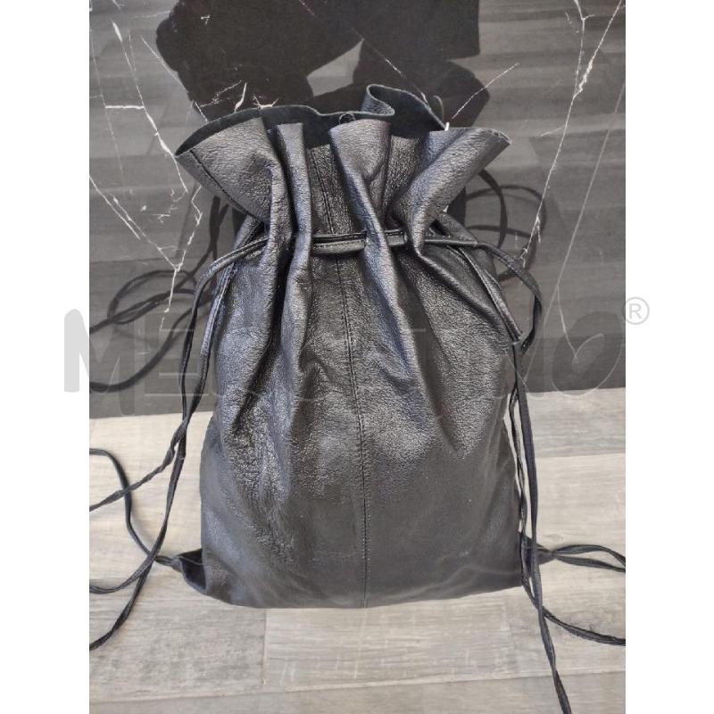 ZAINETTO DONNA ASOS PELLE NERO STRINGHE | Mercatino dell'Usato Settimo torinese 2