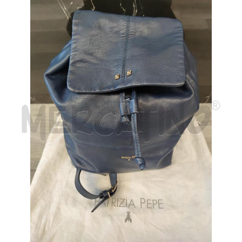 ZAINETTO DONNA PELLE BLU PATRIZIA PEPE  | Mercatino dell'Usato Settimo torinese 1
