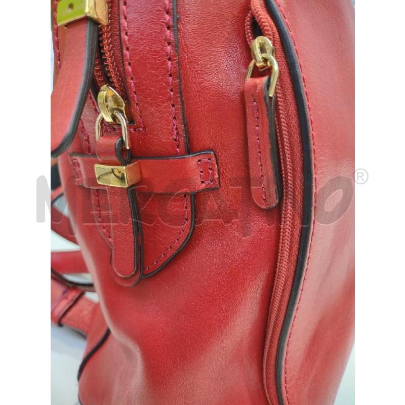 ZAINETTO DONNA THE BRIDGE PELLE LISCIA ROSSO | Mercatino dell'Usato Settimo torinese 4