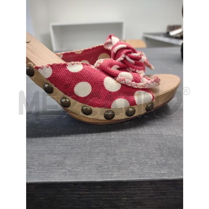 ZOCCOLI MIU MIU FASCIA TESSUTO ROSSO POIS | Mercatino dell'Usato Settimo torinese 4