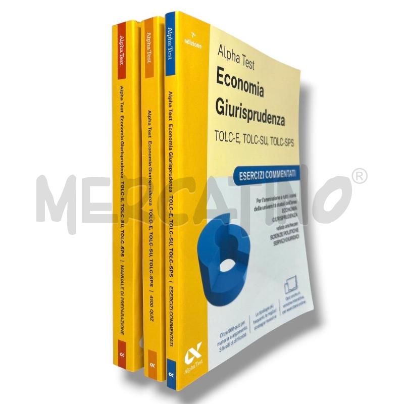 ALPHA TEST ECONOMNIA GIURISPRUDENZA 3VOL. | Mercatino dell'Usato Rivoli 2
