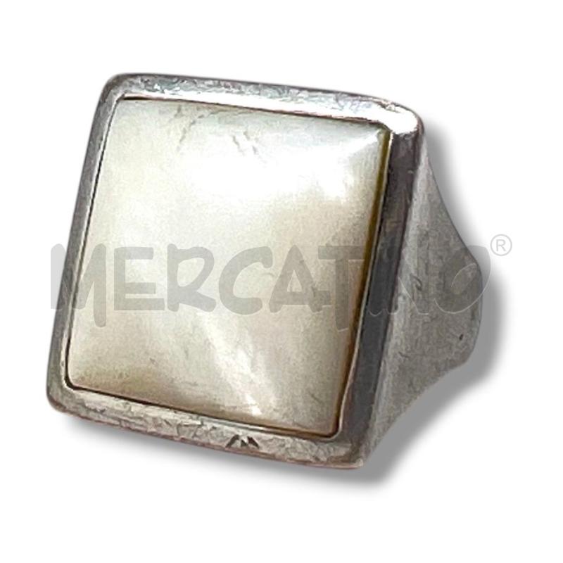 ANELLO DONNA ARG 925 MADREPERLA QUADRATA  | Mercatino dell'Usato Rivoli 1