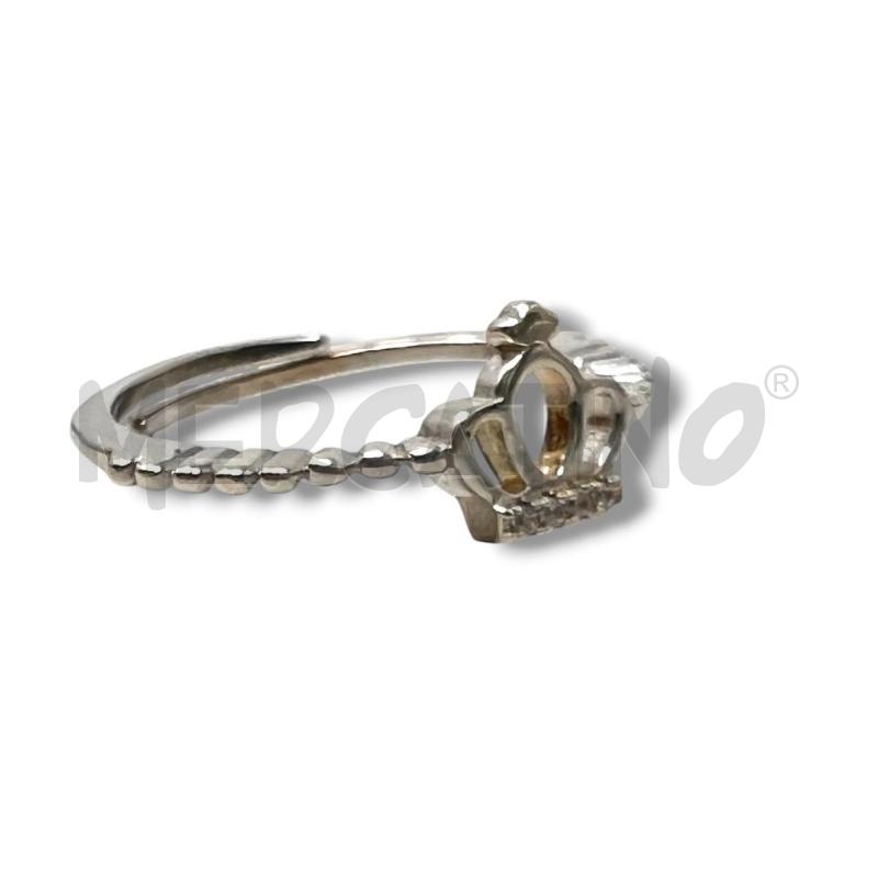 ANELLO DONNA CORONA ARG 925 REGOLABILE | Mercatino dell'Usato Rivoli 2