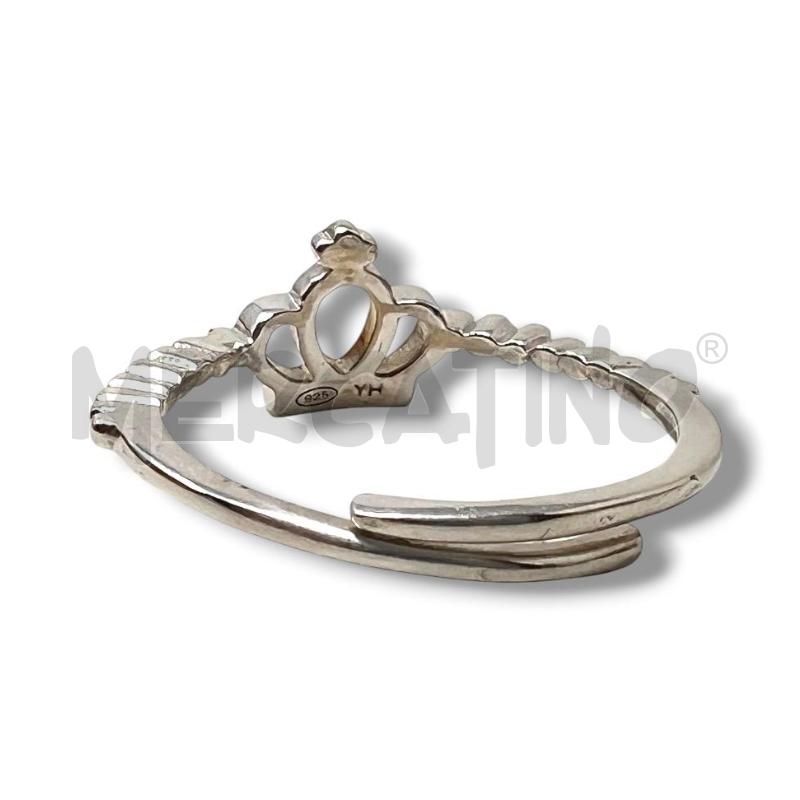ANELLO DONNA CORONA ARG 925 REGOLABILE | Mercatino dell'Usato Rivoli 3