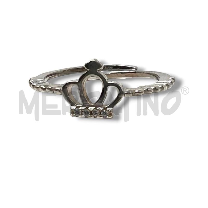 ANELLO DONNA CORONA ARG 925 REGOLABILE | Mercatino dell'Usato Rivoli 4