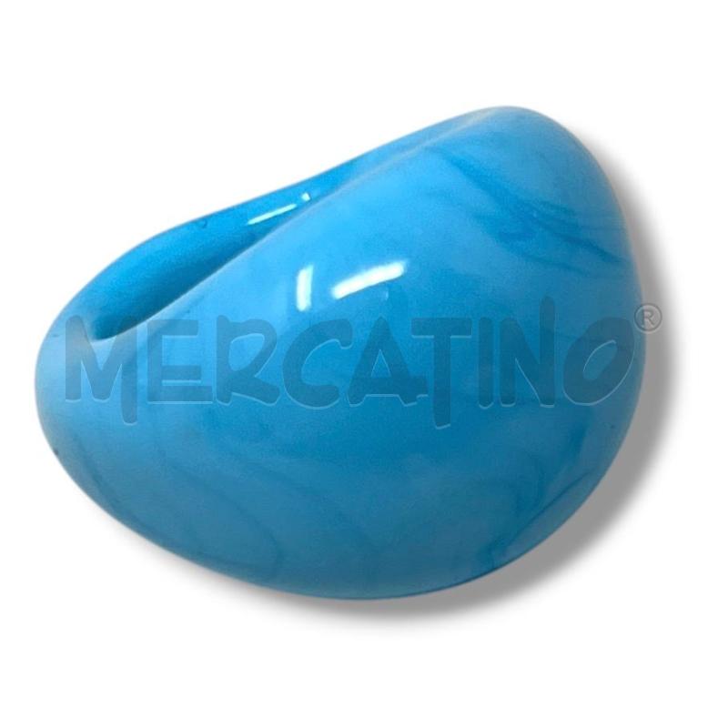 ANELLO DONNA VETRO AZZURRO VENATO | Mercatino dell'Usato Rivoli 2