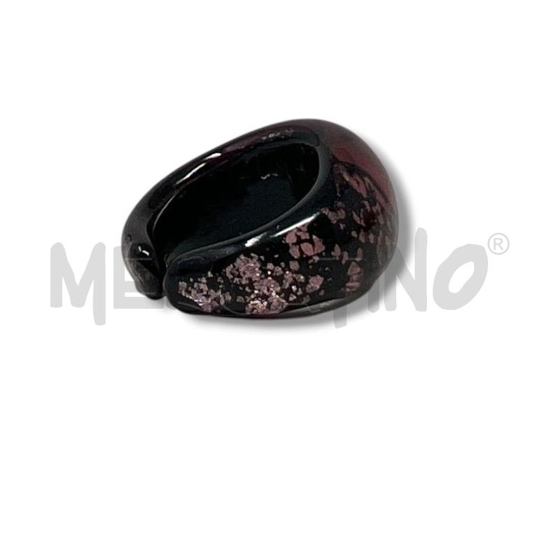 ANELLO DONNA VETRO DI MURANO NERO ROSA CANGIANTE  | Mercatino dell'Usato Rivoli 2