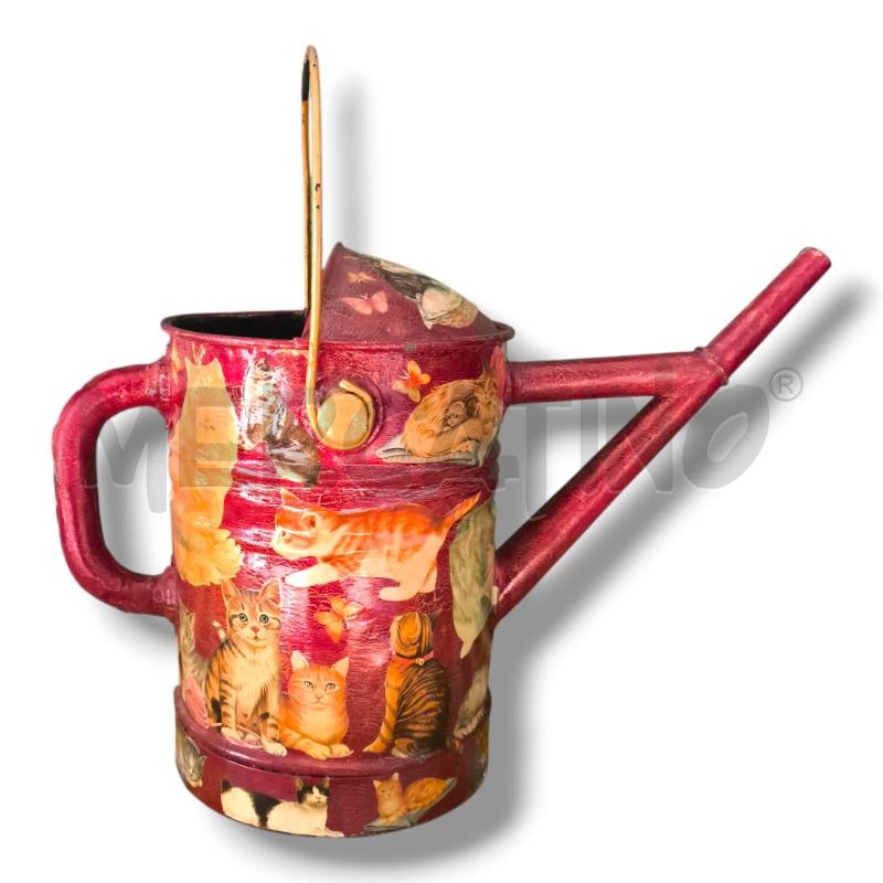ANNAFFIATOIO DECORATO ROSSO GATTINI LATTA 31X45X17 | Mercatino dell'Usato Rivoli 1