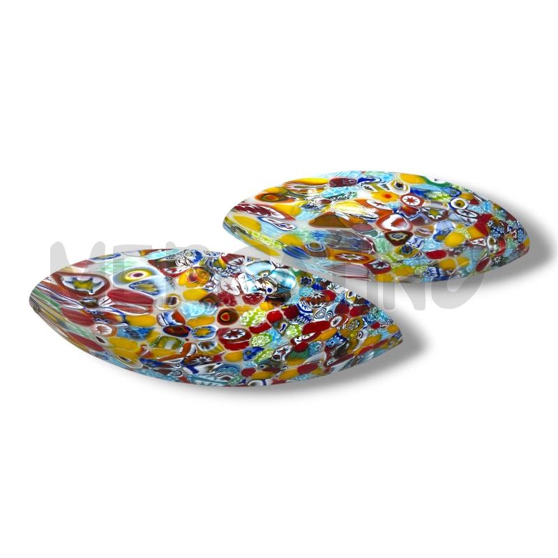 APPLIQUE COPPIA VELA ALBA MURANO MILLEFIORI 47CM | Mercatino dell'Usato Rivoli 1