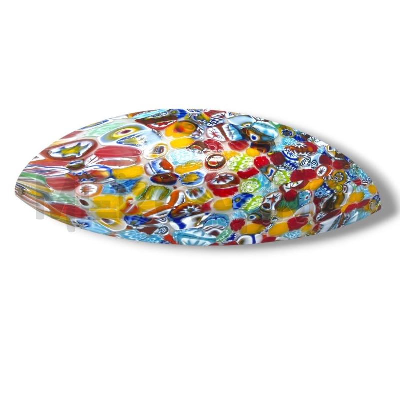 APPLIQUE COPPIA VELA ALBA MURANO MILLEFIORI 47CM | Mercatino dell'Usato Rivoli 4