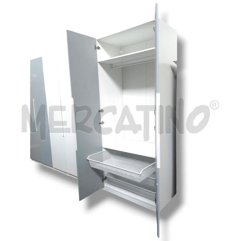 ARMADIO 7 ANTE 350X235X60 BIANCO AZZURRINO IKEA  | Mercatino dell'Usato Rivoli 2