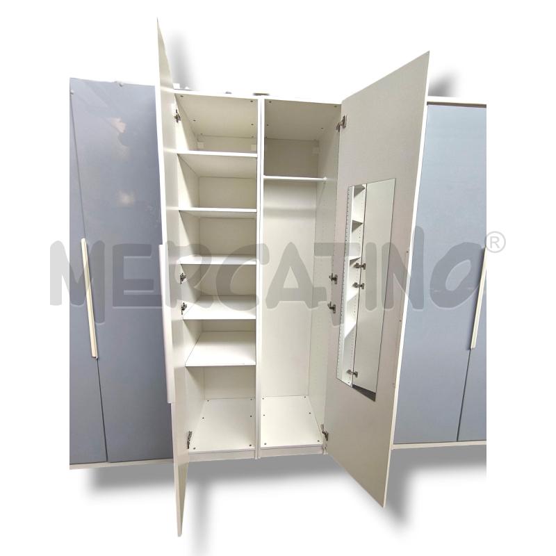 ARMADIO 7 ANTE 350X235X60 BIANCO AZZURRINO IKEA  | Mercatino dell'Usato Rivoli 4