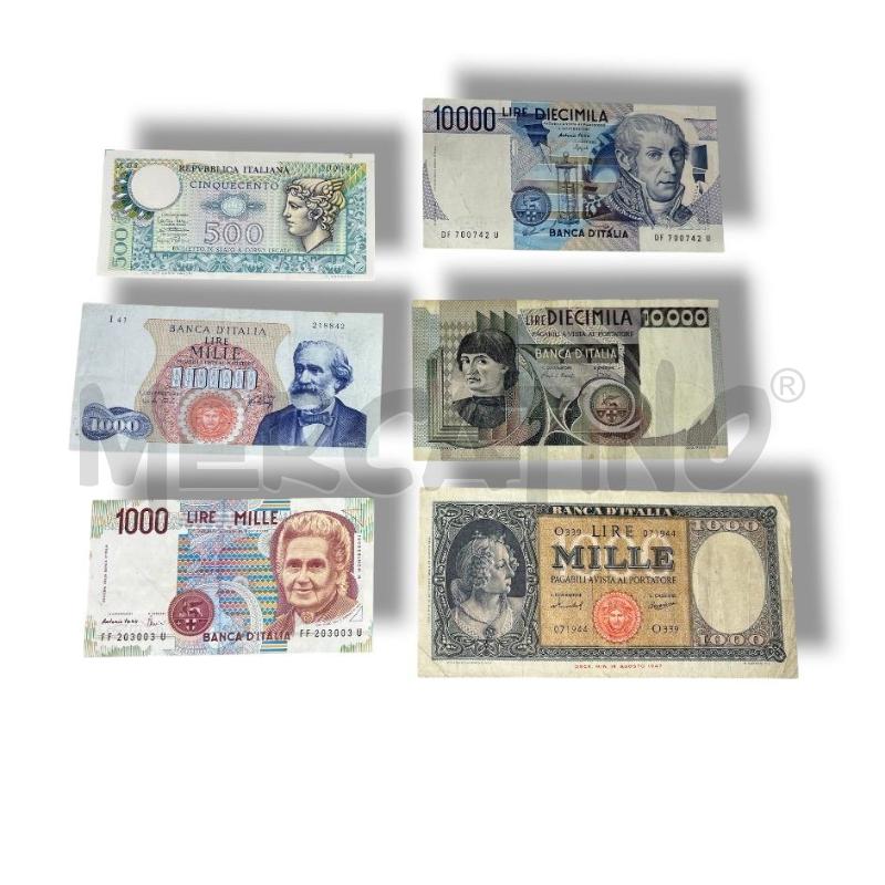 BANCONOTE LOTTO LIRE 6 PZ  | Mercatino dell'Usato Rivoli 1