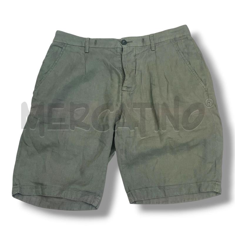 BERMUDA UOMO DAVID NAMAN VERDE 100 LINO | Mercatino dell'Usato Rivoli 1