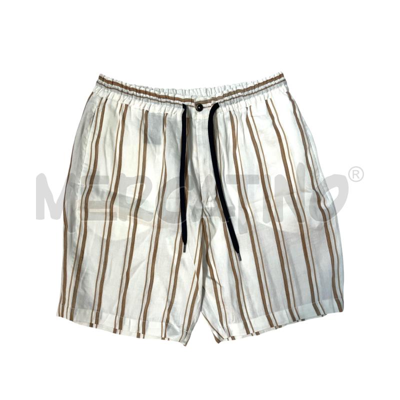 BERMUDA UOMO PT TORINO BIANCHI RIGHE BEIGE MISTO LINO | Mercatino dell'Usato Rivoli 1