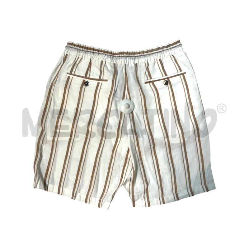 BERMUDA UOMO PT TORINO BIANCHI RIGHE BEIGE MISTO LINO | Mercatino dell'Usato Rivoli 2