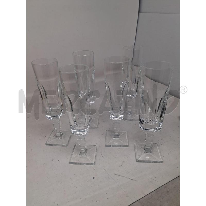 BICCHIERI FLUTE PZ 6 CRISTALLO SAGOMATO | Mercatino dell'Usato Rivoli 1