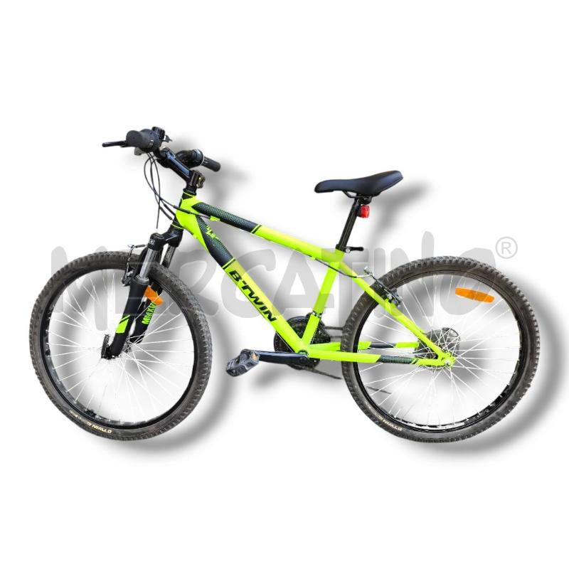BICICLETTA ROCKRIDER 500 GIALLO LIME DIAM 24 | Mercatino dell'Usato Rivoli 1
